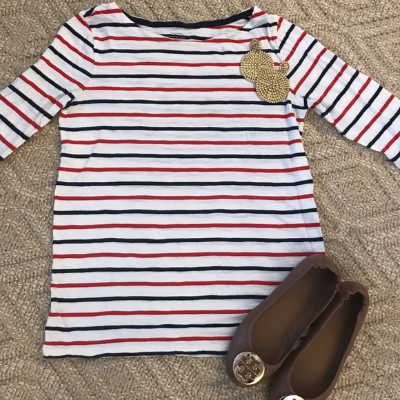 Old Navy Red, White, Navy Stripe T-shirt 👚!! - Picture 2 of 4
